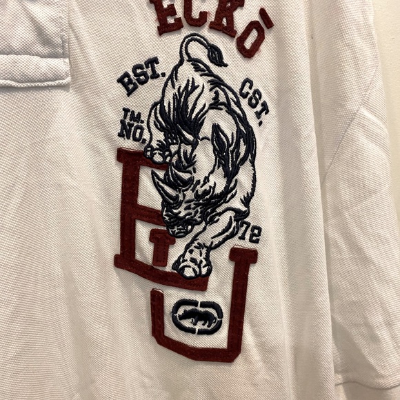 ECKO UNLTD WHITE POLO EMBROIDERED - Picture 3 of 5